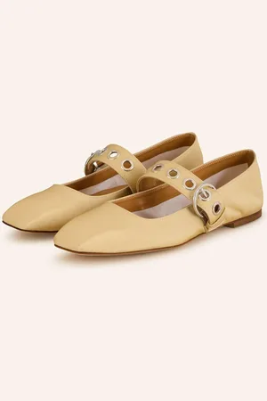 Aeyde Mary-Jane-Ballerinas Uma Eyelet beige