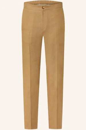 Sandro Leinenhose Slim Fit beige