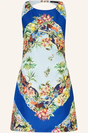 Maje Kleid Mit Leinen blau