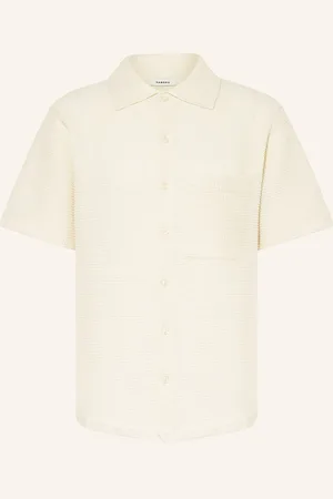 Sandro Strickhemd Regular Fit weiss