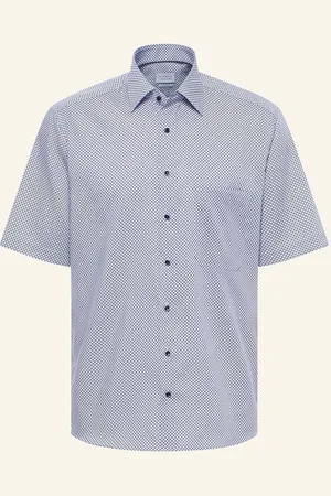 ETERNA Kurzarm-Hemd Comfort Fit blau