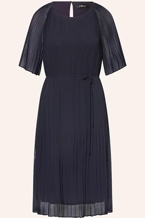 QS by s.Oliver Plisseekleid blau