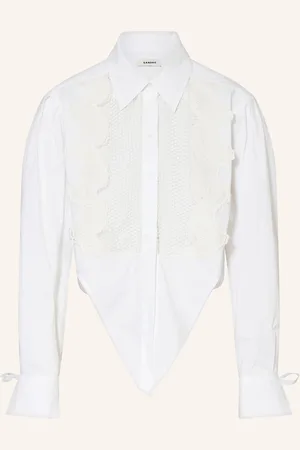 Sandro Hemdbluse Mit Lochspitze weiss