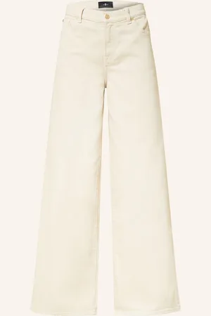7 for all Mankind Wide Leg Jeans Marie weiss