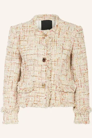 Liu Jo Kastenjacke Aus Bouclé Mit Glitzergarn weiss