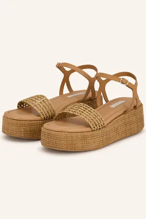 Casadei Plateau-Sandalen New Zeppa beige