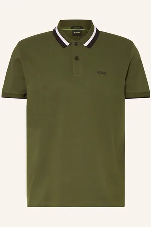 HUGO BOSS Piqué-Poloshirt Paddy Regular Fit gruen