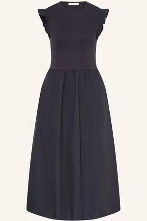 Marc O’ Polo Kleid Im Materialmix Und Volants blau