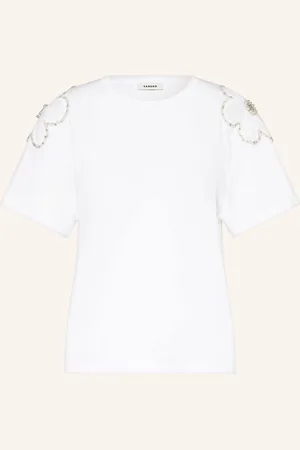 Sandro T-Shirt Mit Schmucksteinen
