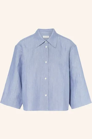 Tiger of Sweden Blusenshirt Corins Mit Leinen Und 3/4-Arm blau