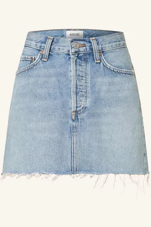AGOLDE Jeansrock V-Waist Mini blau