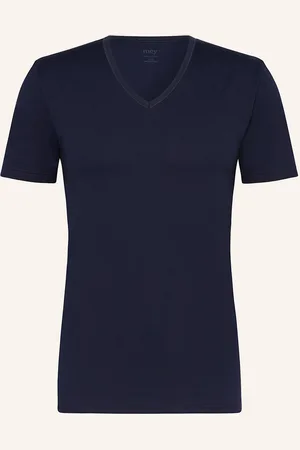 Mey V-Shirt Serie Dry Cotton blau