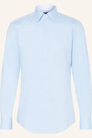 HUGO BOSS Hemd Hank Slim Fit blau