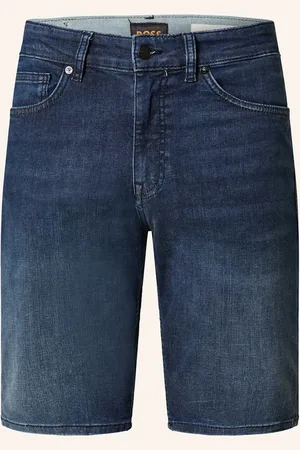 HUGO BOSS Jeansshorts Delaware Slim Fit blau