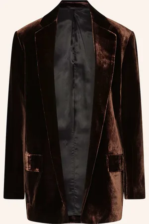 COS Longblazer Aus Samt braun