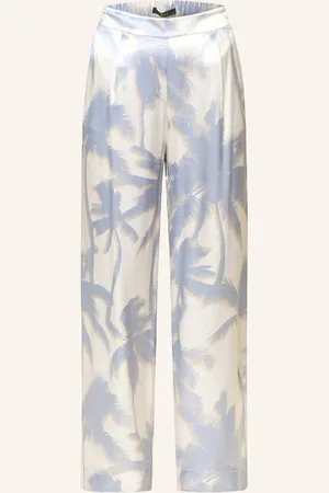 Oui Marlenehose Aus Satin weiss