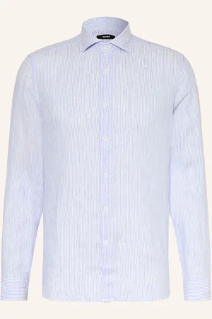 Reiss Leinenhemd Ruban Regular Fit blau