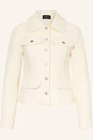 Whistles Bouclé-Jacke weiss
