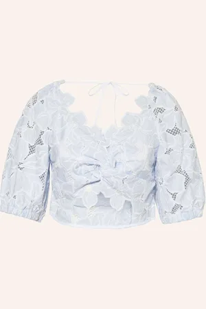 Sandro Cropped-Bluse blau
