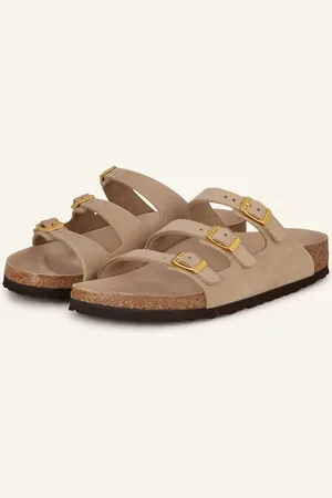 Birkenstock Pantoletten Florida Lenb beige
