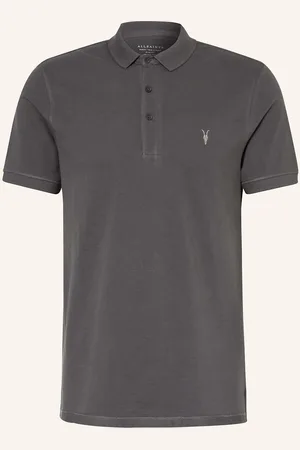 AllSaints Piqué-Poloshirt Reform Slim Fit grau
