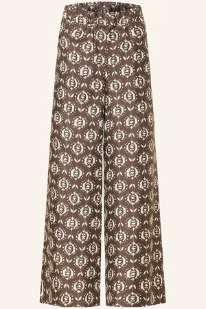 Max Mara Marlenehose Tortona Aus Seide braun