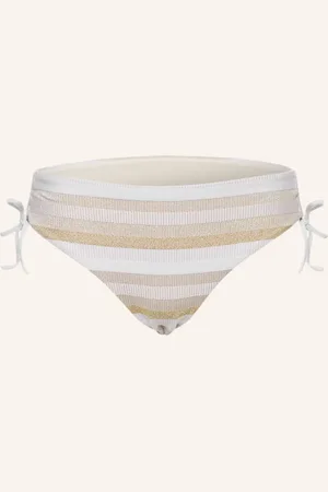 Max Mara High-Waist-Bikini-Hose Simona Mit Glitzergarn weiss
