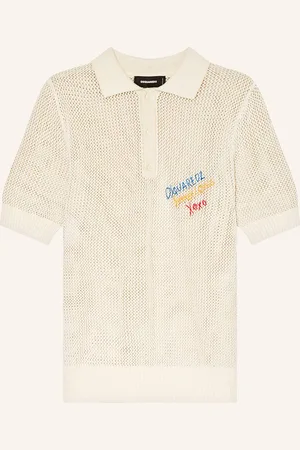 Dsquared2 Strick-Poloshirt beige