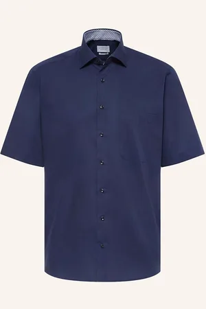 ETERNA Kurzarm-Hemd Comfort Fit blau