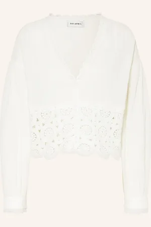 Oh April Musselinbluse Tayio weiss