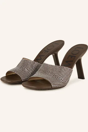 Loewe Mules Mit Schmucksteinen grau