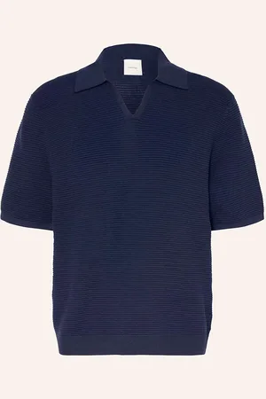 Calvin Klein Strick-Poloshirt blau