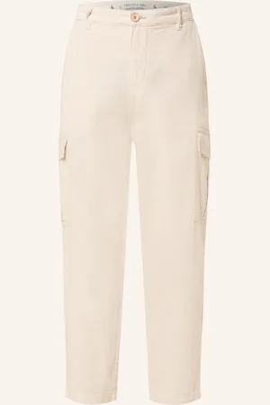 Colours & Sons Cargohose Regular Fit Mit Leinen Und Verkürzter Beinlänge beige