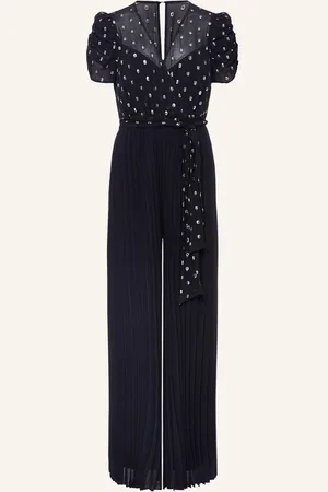 Phase Eight Jumpsuit Molli Mit Glitzergarn Und Plissees blau