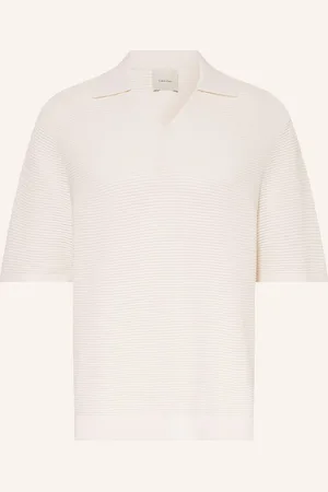 Calvin Klein Strick-Poloshirt weiss