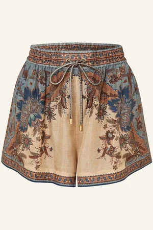 ZIMMERMANN Seidenshorts Ascension blau