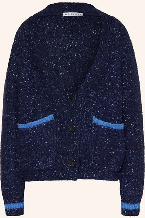 ROSSO35 Strickjacke Mit Alpaka blau