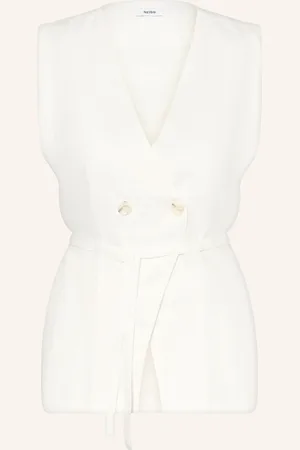 Reiss Blazerweste Whitney Aus Leinen weiss