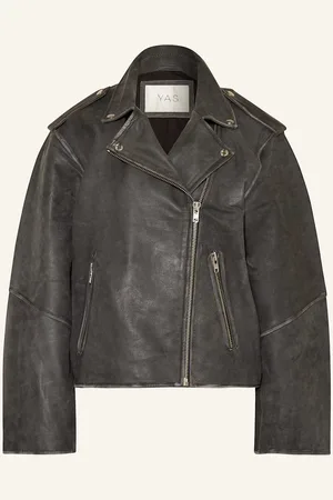 Y.A.S Lederjacke grau