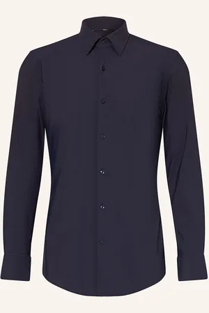 HUGO BOSS Hemd Hank Slim Fit blau