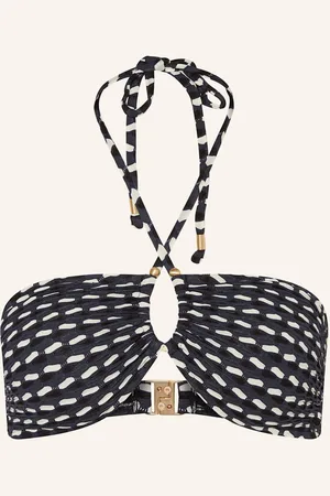 Seafolly Bandeau-Bikini-Top Mala schwarz