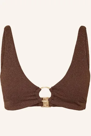 Jets Australia Bralette-Bikini-Top Tirari Mit Glitzergarn braun