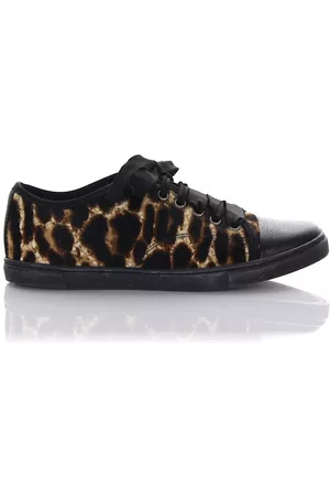 Lanvin Schuhe Sneaker low Fell Kalbsleder Leo Print braun-kombi - Damen Gr.: 39