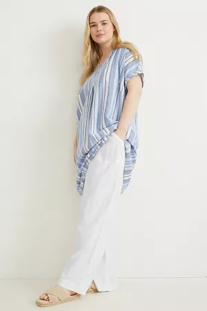 C&A Leinenhose-Mid Waist-Wide Leg, , Taille: 46