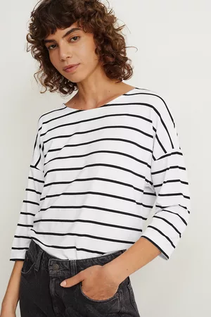 C&A Damen Longsleeves - C&A Langarmshirt-gestreift, , Taille: XS