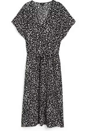 C&A Damen Bedruckte Kleider - Kleid mit V-Ausschnitt-geblümt, , Taille: 46