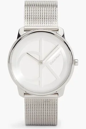 Calvin Klein Armbanduhr mit Mesh und Monogramm-Logo