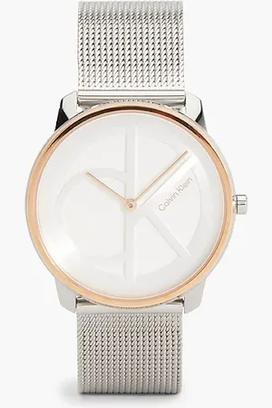 Calvin Klein Armbanduhr mit Mesh und Monogramm-Logo