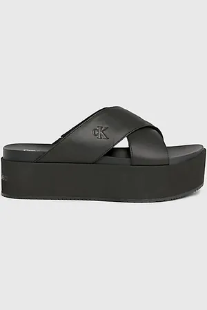 Calvin Klein Plateau-Sandalen aus Leder