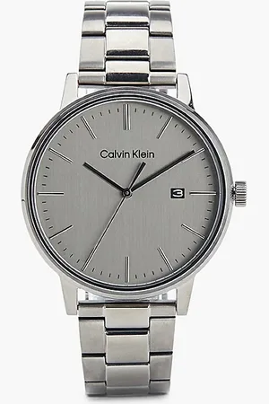 Calvin Klein Armbanduhr aus ionenplattiertem grauem Stahl